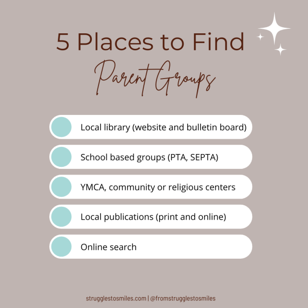 Places to find support groups for parents